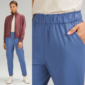 Lululemon Stretch High-Rise Pants Water Drop Blue Womens Size 4 Luxtreme Relaxed